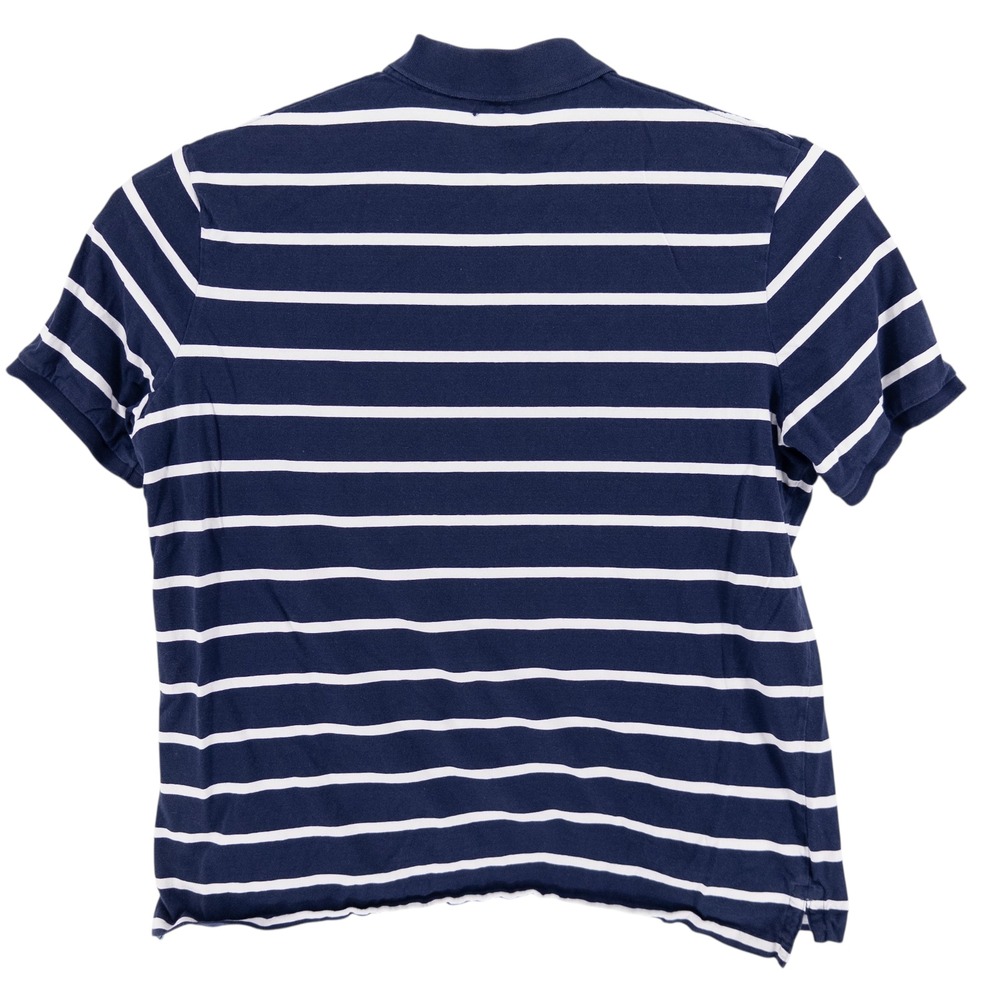 Polo Ralph Lauren Men's XL Navy Blue White‎ Stripe Short Sleeve Polo Shirt Pony - Picture 3 of 7